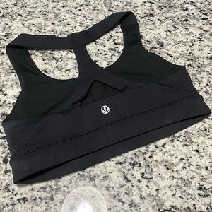 BLACK LULULEMON RAZORBACK SPORTS BRA